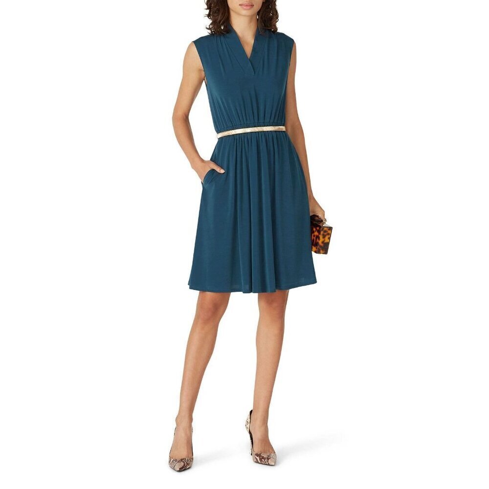 Of Mercer Park Place Dress in Teal XSmall Womens Jersey Modest
